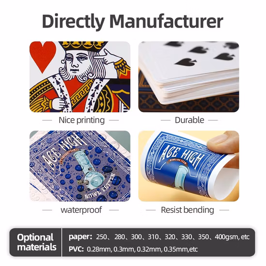 卸売価格カタールポーカーカードカスタム印刷 100% プラスチックサウジアラビアクウェートトランプ 100% プラスチックトランプ