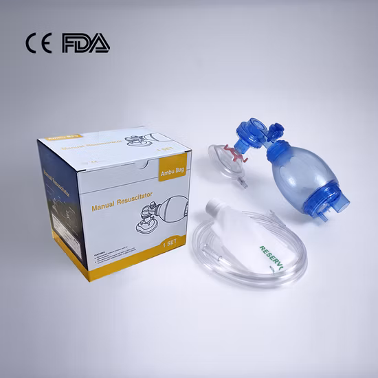 PVC 手動蘇生器工場 PVC アンビュー バッグ工場 CE FDA アンビュー バッグ成人小児幼児サイズ用